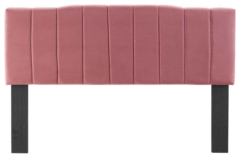 Tufted Headboard, Full Queen Size, Velvet, Pink, Modern Contemporary, Bedroom