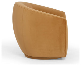 Jordan Velvet Swivel Chair, Tan