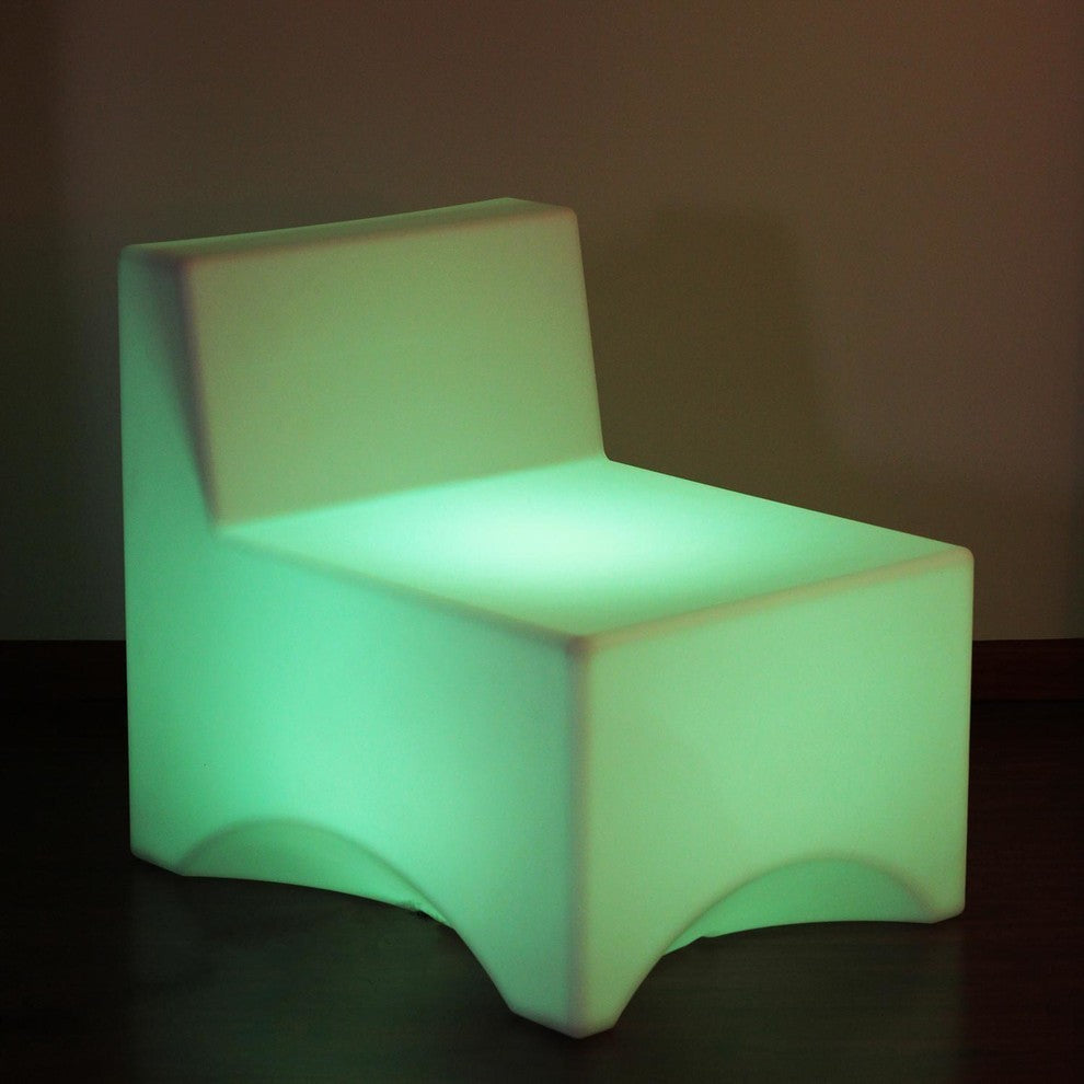 LED Color Changing Patio Lounge Chairs With Remote, Set of 2