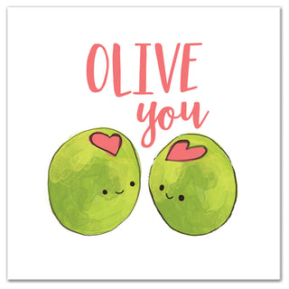 Olive You 16x16 Canvas Wall Art