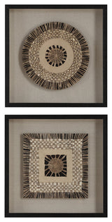 Uttermost Intertwine Knit Paper Shadow Box, S/2