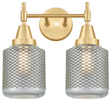 Innovations 447-2W-SG-G262 2-Light Bath Vanity Light, Satin Gold