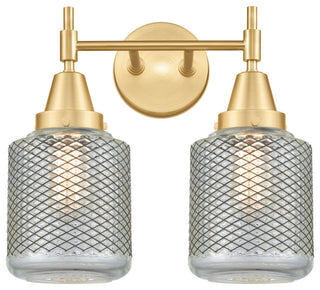 Innovations 447-2W-SG-G262 2-Light Bath Vanity Light, Satin Gold