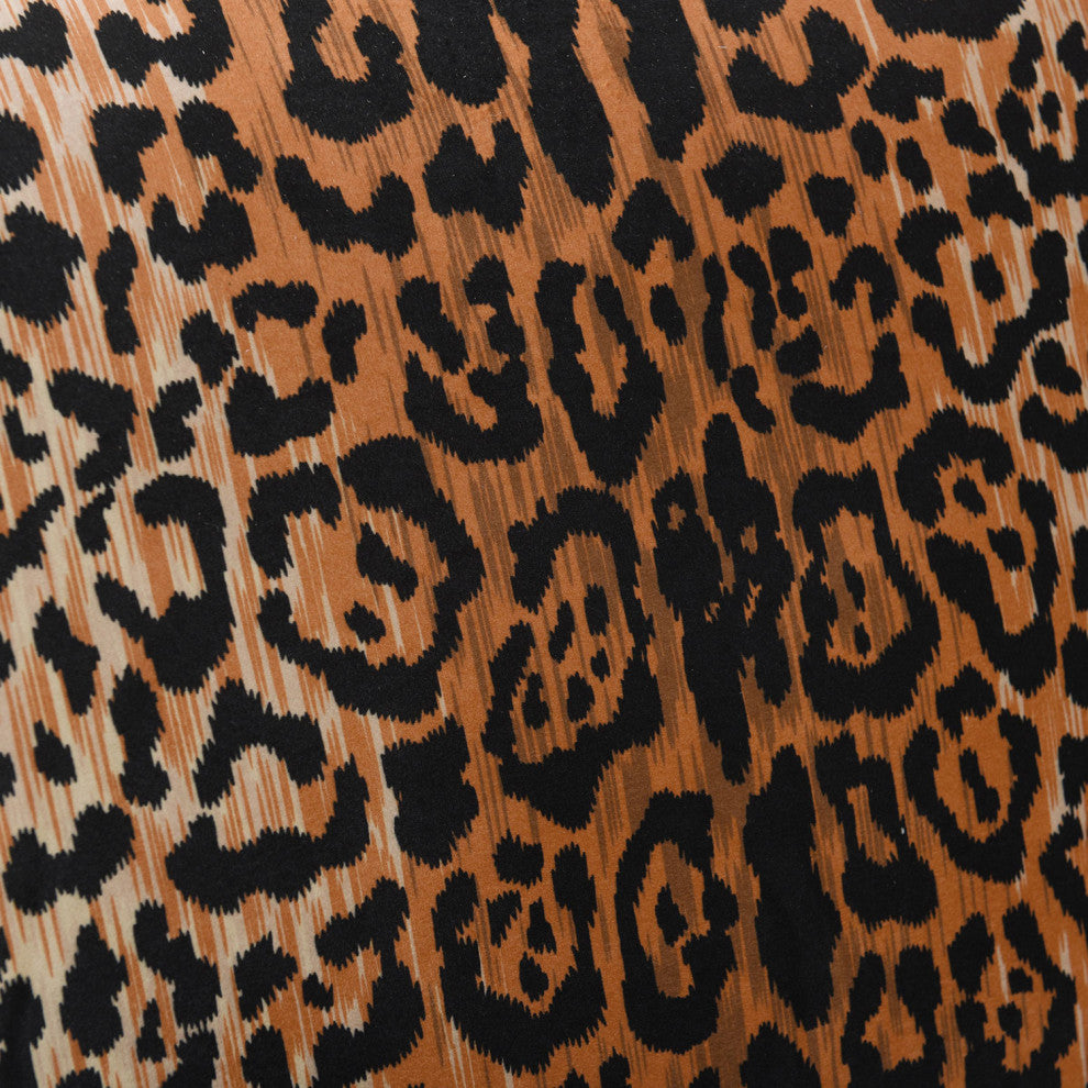 Dann Foley Lounge Chair Brown Cheetah Printed Upholstery