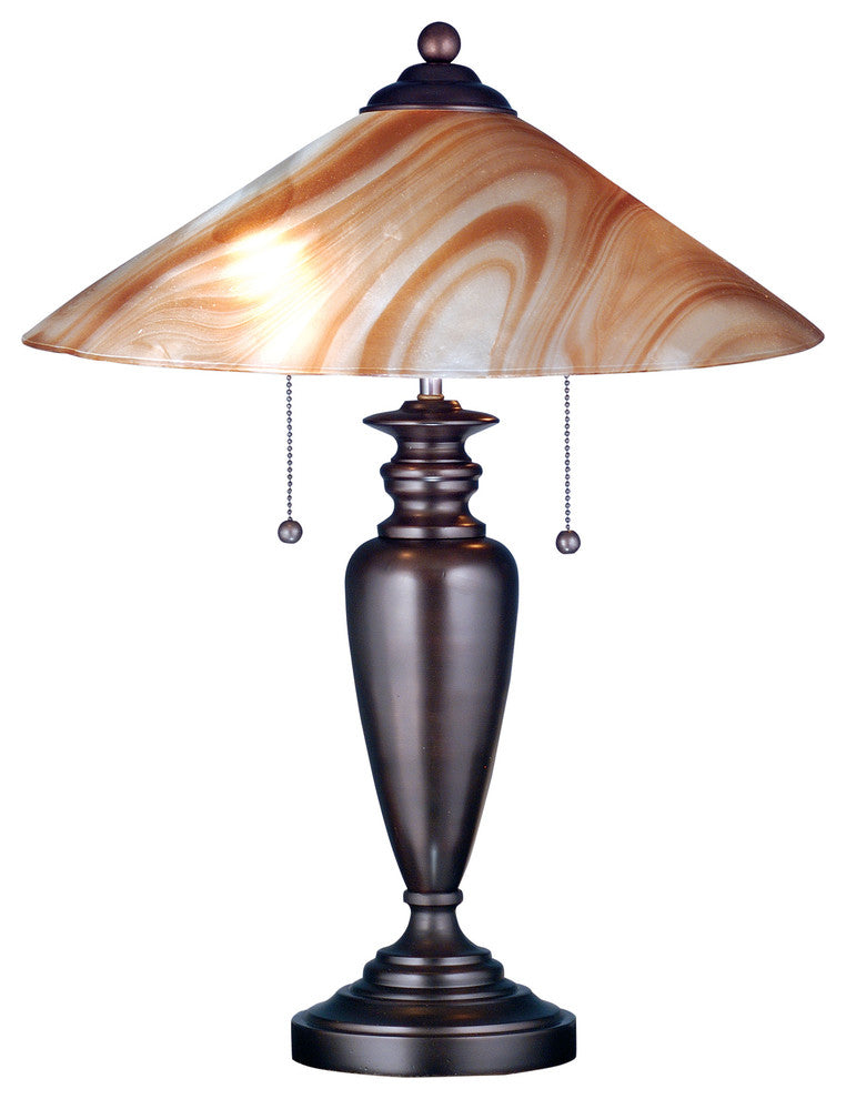 23 5"H Cognac Swirl Table Lamp