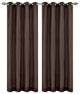 Tweed Drapery Curtain Panels with Grommets, Chocolate