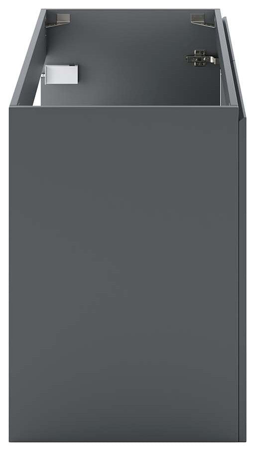 Vitality 36" Wall-Mount Bathroom Vanity, Gray