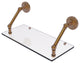 Prestige Regal 18" Floating Glass Shelf, Brushed Bronze