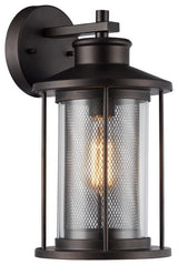 CRICHTON Transitional 1 Light Rubbed Bronze Outdoor Wall Sconce 14inches Tall