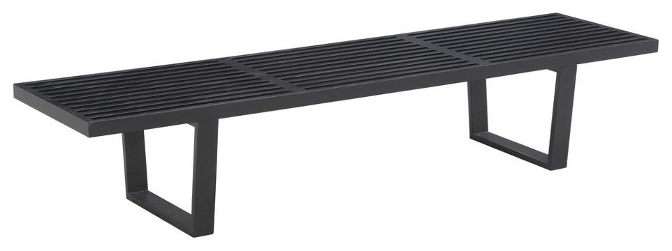 Modern Classics Wood Bench 72", Black