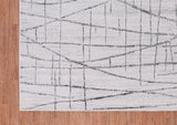 Low-Pile Pierce Ivory/Gray Rug, Ivory, 7'9"x10'