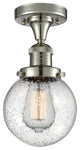 Innovations 517-1Ch-Pn-G204-6-Led 1 Light Dimmable Led 6" Semi-Flush Mount