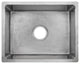 20" Rectangle Hammered Copper Kitchen Single Basin Sink