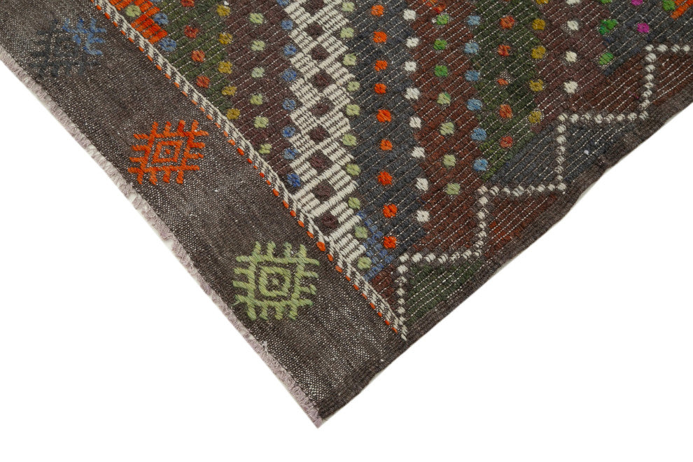Rug N Carpet - Hand-knotted Turkish 6' 1'' x 9' 9'' Vintage Wool Kilim Rug