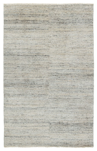 Jaipur Living Origin Knotted Solid Area Rug, White and Gray, 3'x12'