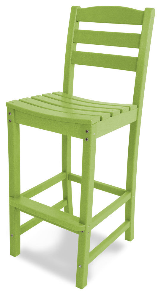POLYWOOD La Casa Cafe Bar Side Chair, Lime