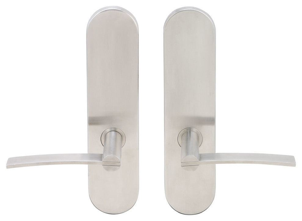 Horizon Lever, Tubular Full Dummy Pair, Left Hand, Satin Stainless Steel