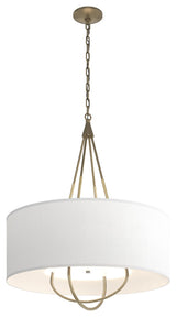 Loop Pendant, Soft Gold, Modern Brass, Natural Anna Shade