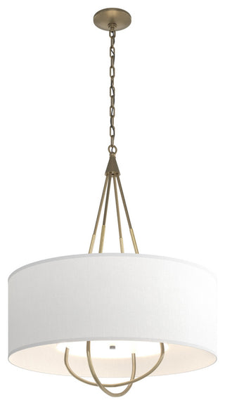 Loop Pendant, Soft Gold, Modern Brass, Natural Anna Shade