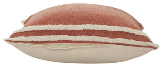 Soft Striped Cinnamon Throw Pillow, 20" X 20"