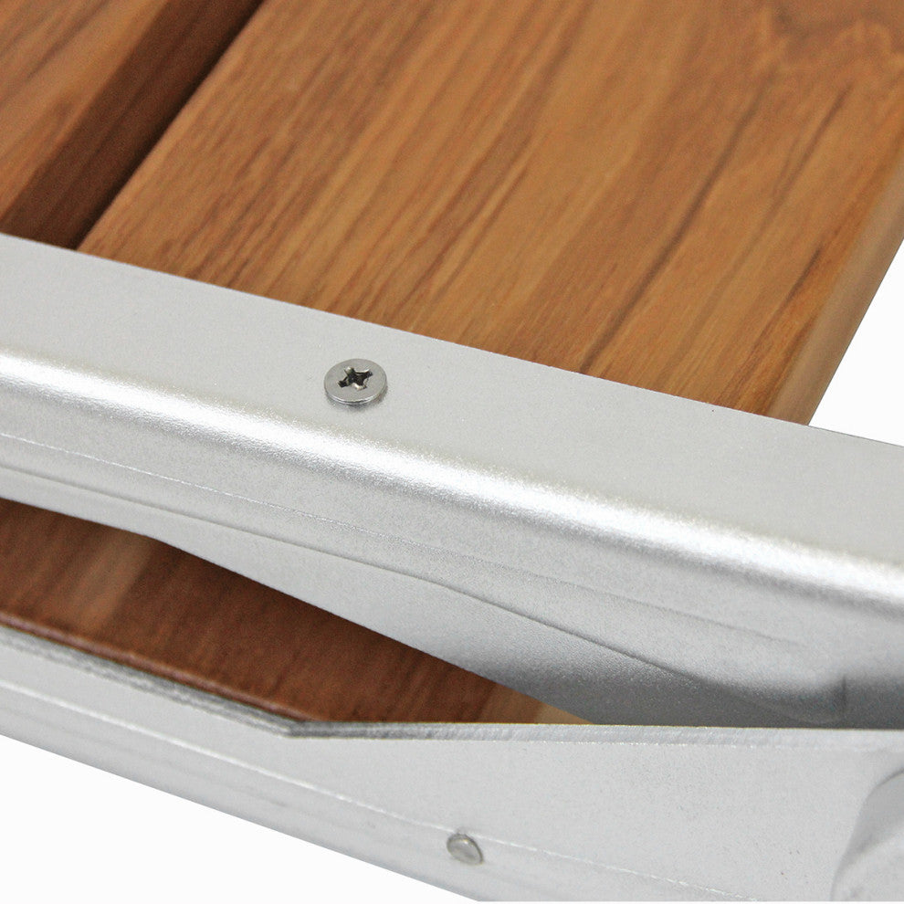 18" ADA Compliant Folding Teak Wood Shower Bench Seat
