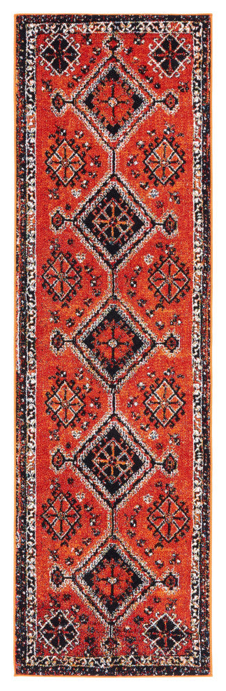 Safavieh Vintage Hamadan Vth293P Traditional Rug, Orange and Red, 6'7"x6'7" Squa
