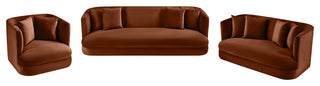 Alder Upholstered Chair, Cognac, Velvet, Sofa