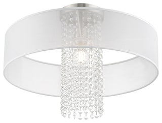 Livex Lighting Brushed Nickel 1-Light Ceiling Mount