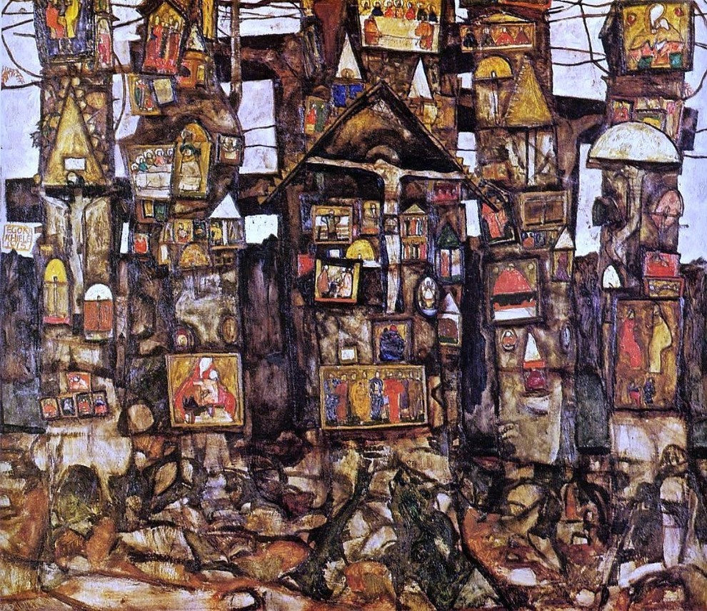 Egon Schiele Woodland Prayer - 20" x 25" Premium Canvas Print