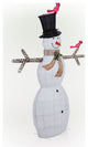 7.5 Feet Tall White Mesh Snowman with LED Lights