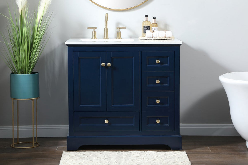 Elegant VF15536BL 36"Single Bathroom Vanity, Blue