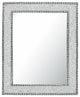 Crackled Glass Decorative Wall Mirror, 30"x24", Silver