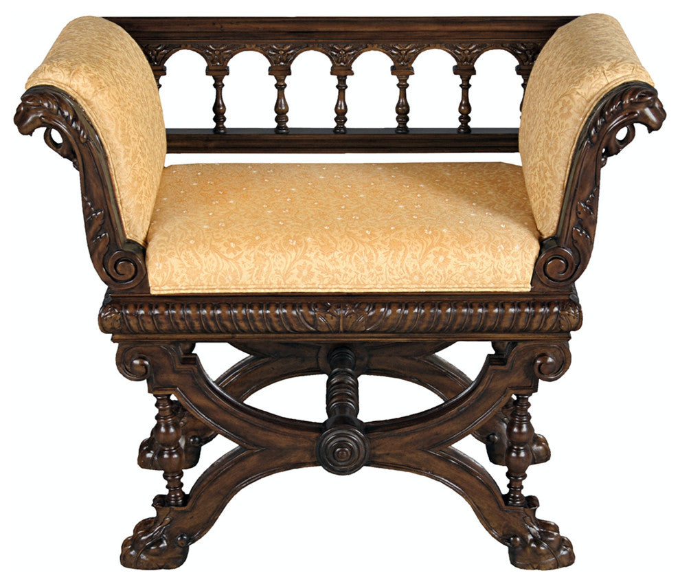 Double Griffin Colonnade Bench
