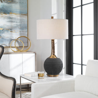 Uttermost Arnav Textured Black Lamp
