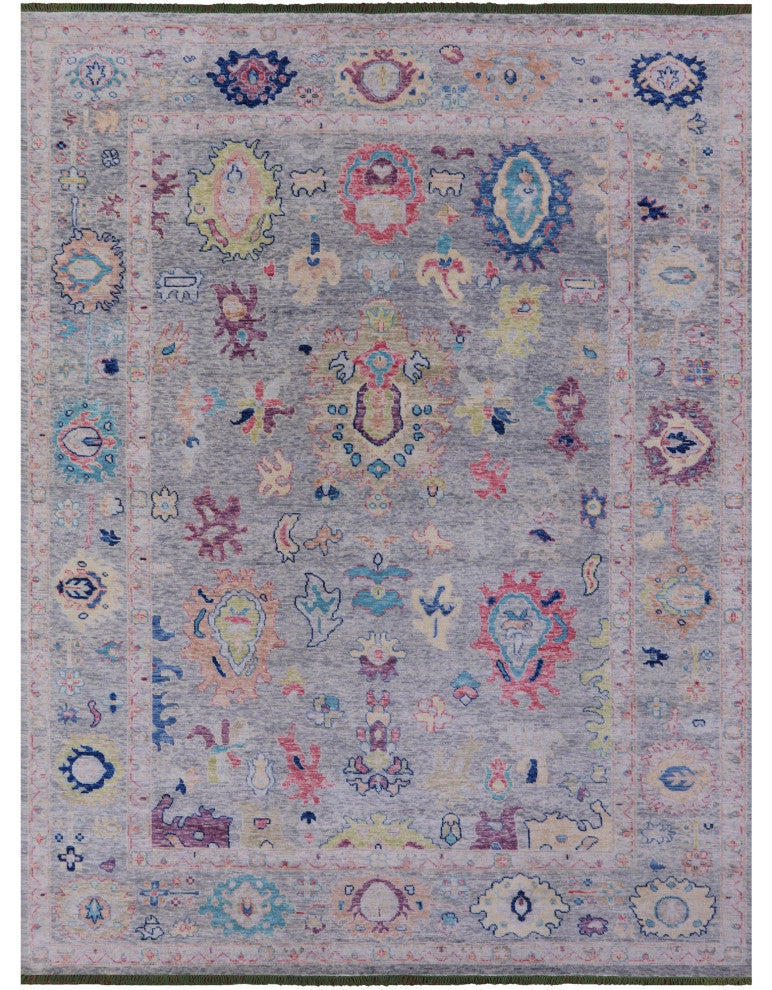 Turkish Oushak Handmade Wool Rug 10' 3" X 13' 9" - Q14777