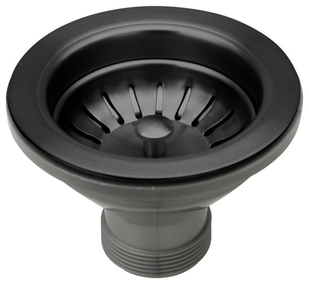 Copper Kitchen Sink Stopper for 3.5" Standard Strainer Drain, Matte Black