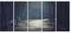 Dark Forest With Empty Road, Forest Canvas Art Print, 60"x28", 5 Panels