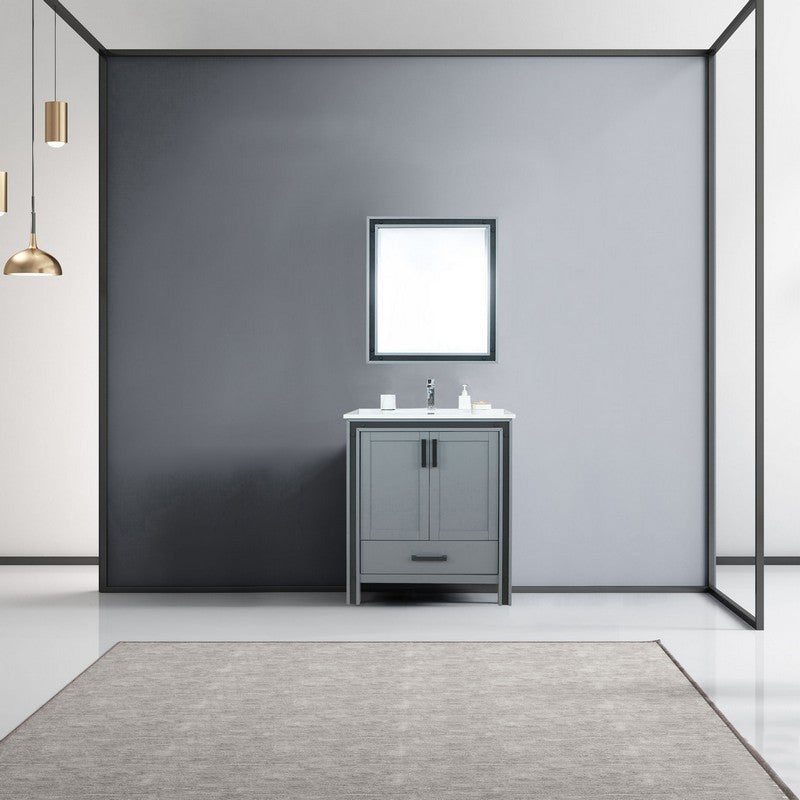 Ziva Transitional Dark Grey 30" Single Vanity Set