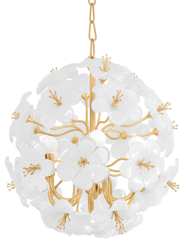 Corbett Lighting 367-22 Hygea 6 Light 20"W Globe Chandelier - Gold Leaf