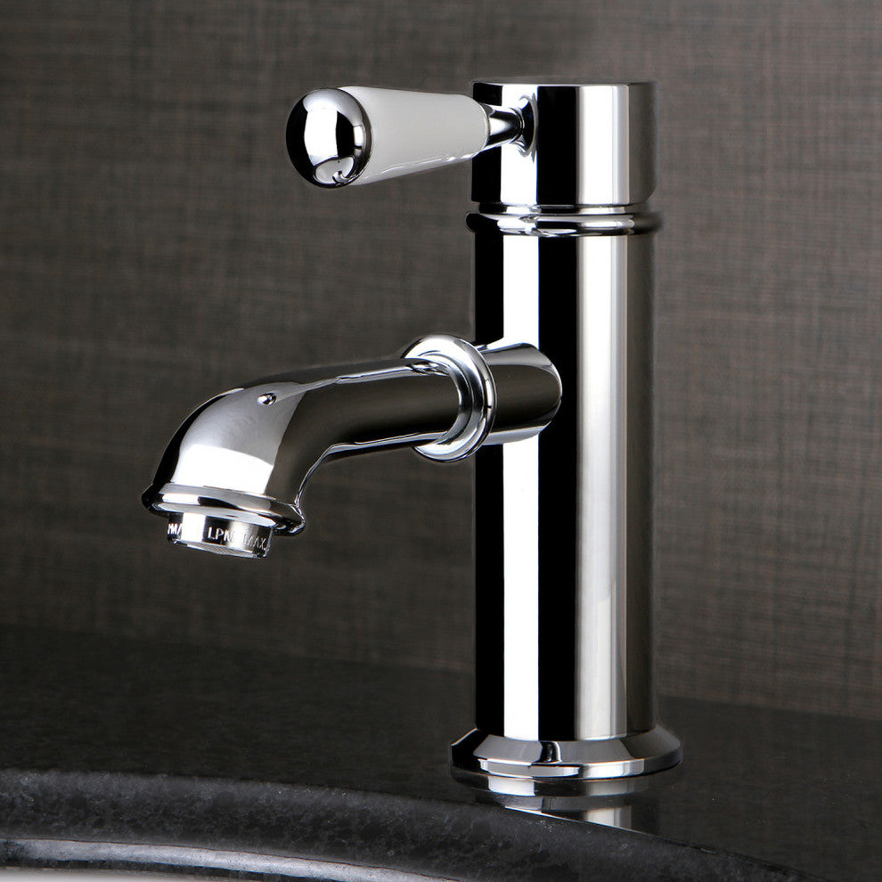 Kingston Brass Single-Handle Bathroom Faucet With Brass Pop-Up, Polished Chrome