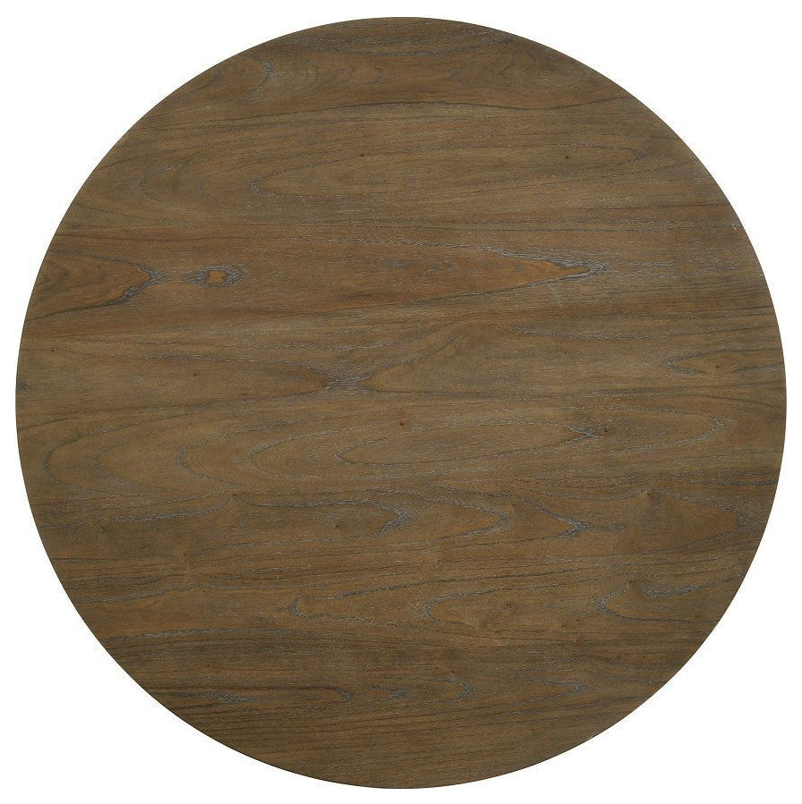 Parfield 47"W Wooden Round Dining Table, Walnut