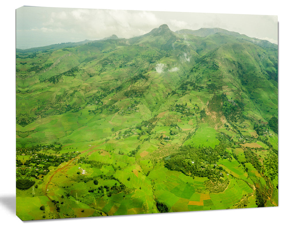 Highlands around Addis Ababa, Landscape Canvas Art Print, 20"x12"