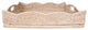 Artifacts Rattan™ Scallop Collection Square Tray With Cutout Handles, White Wash, 20"x20"x4.5"