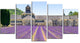 "Abbey of Senanque Blooming Lavender" Landscape Wall Art, 5 Panels, 60"x32"