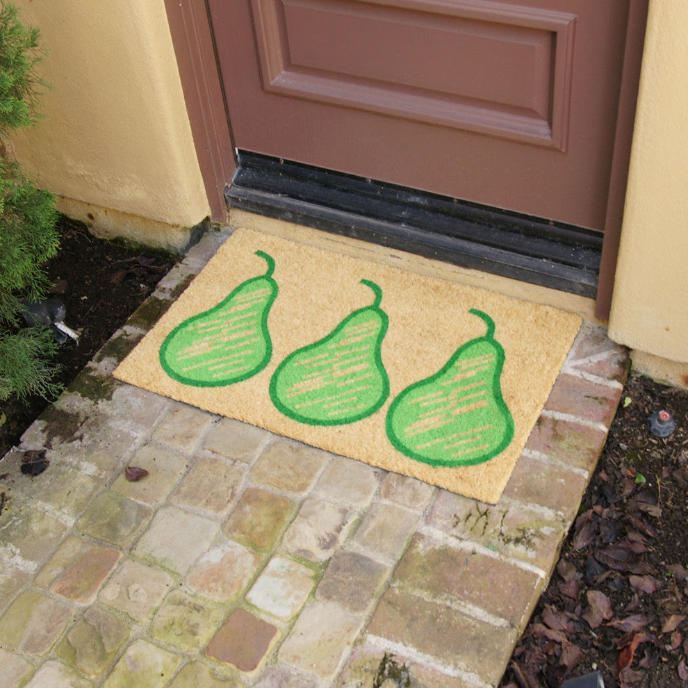 Bartellet Pears Green Door Mat, 18x30"