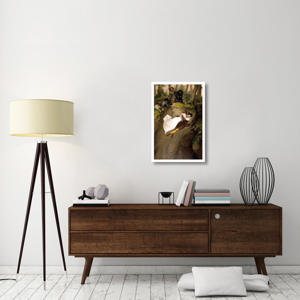 "Leap from the Rock" Print by Julius Schnorr von Carolsfeld, 21"x32"
