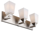 Woodbridge Lighting Berkley 3-Light Bath, Satin Nickel