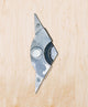 Moderno Bell Plate With Button, Vintage Pewter
