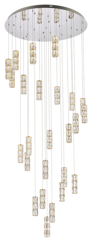 Home Living 42" LED Chandelier, Chrome