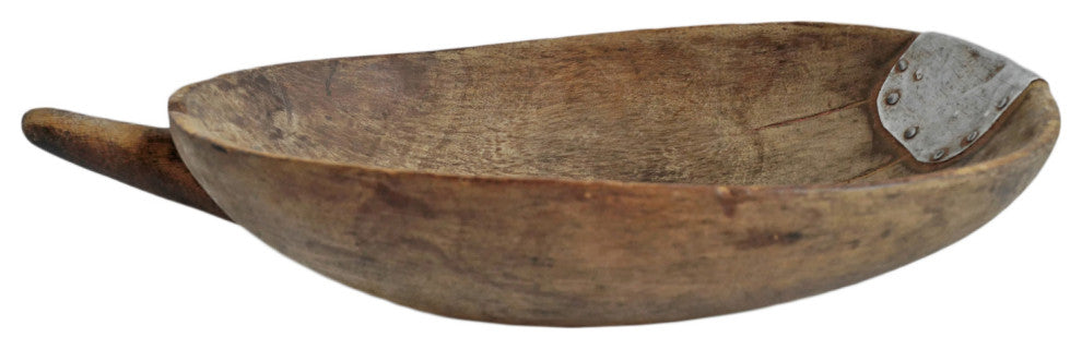 Consigned Hutu Burundi Wood Scoop Bowl 6
